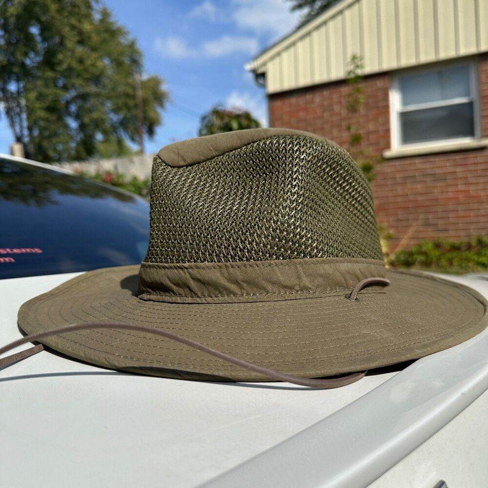 HENSCHEL HAT CO. USA HIH Green Army Safari Hat Medium Size